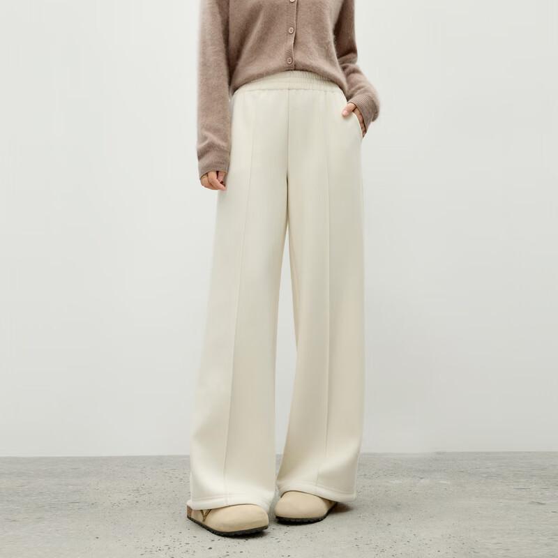 Qiusui Yiren Women's Loose High-Waisted Straight Leg Trousers