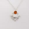Citrine Gemstone 925 Sterling Silver Jewelry Handcrafted Pendant 1.43" For women CP-38-4