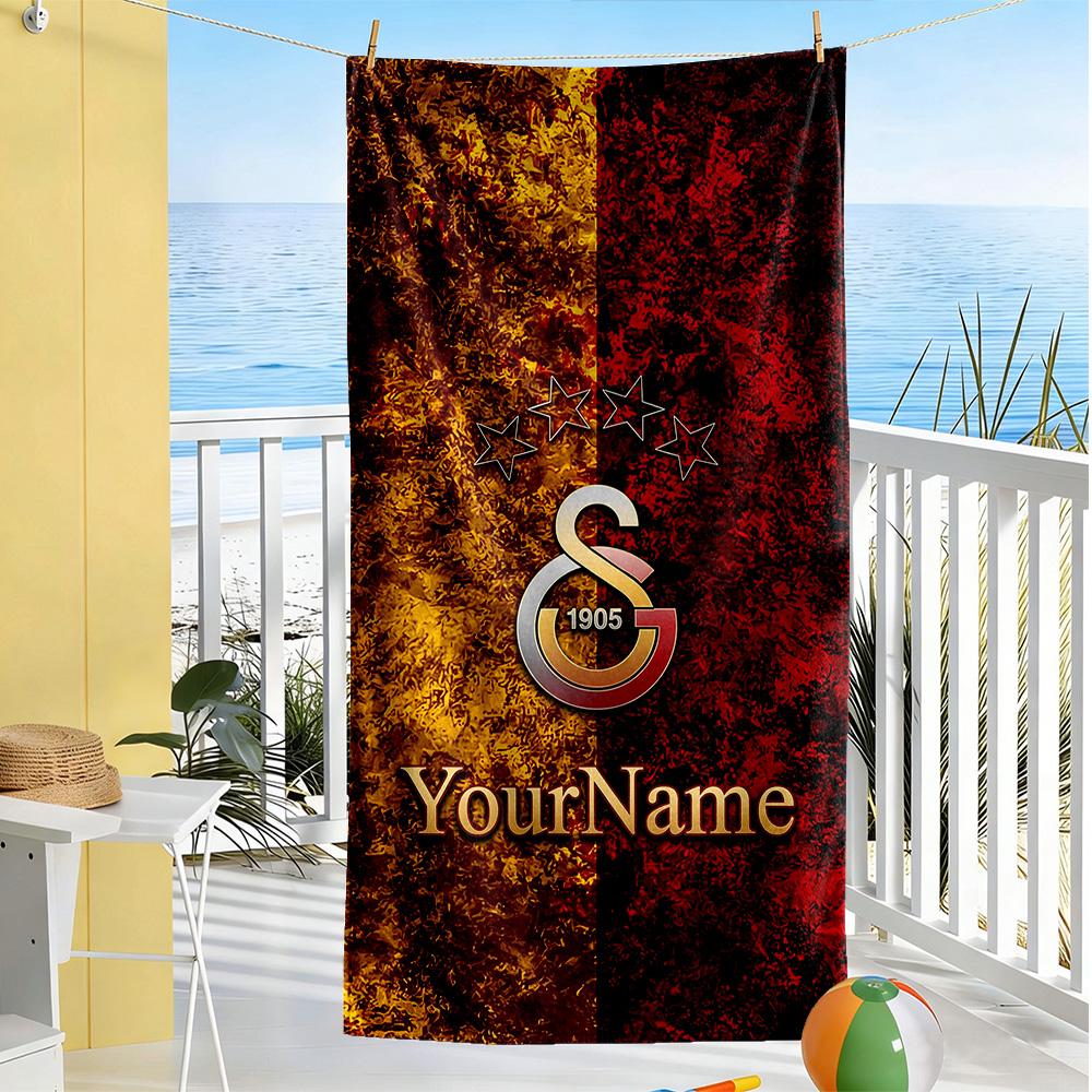 Galatasaray Customize Text Beach Towel Super Soft Absorbent Suitable For Sports Travel Swimming Yoga Bathroom Beach And Pool