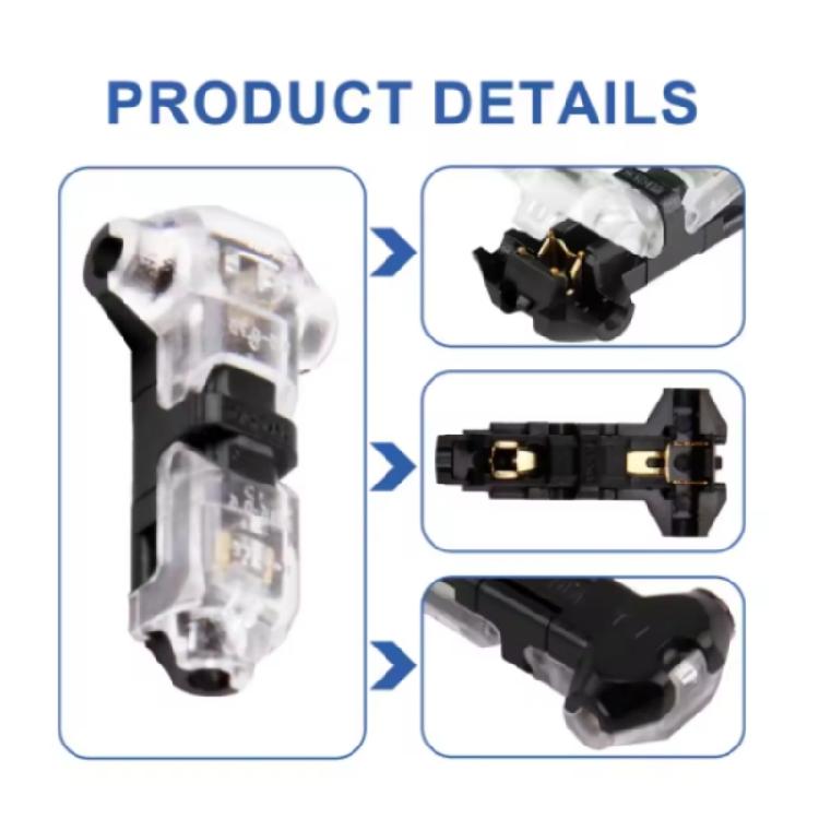 10Pcs T Tap Wire Connectors Disconnection Terminals Low Voltages Connectors Terminal Push Lever Quick Wire Connectors