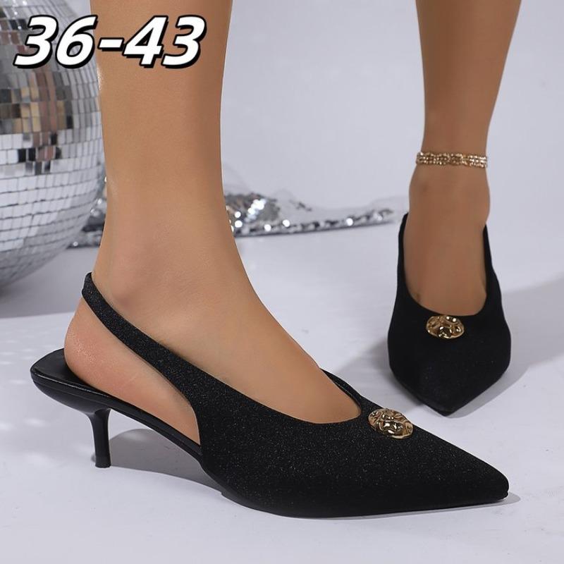 

Модная женская обувь Туфли-мюли с острым носком Супермягкие сандалии для выхода в свет от интернет-знаменитости 43 чёрный