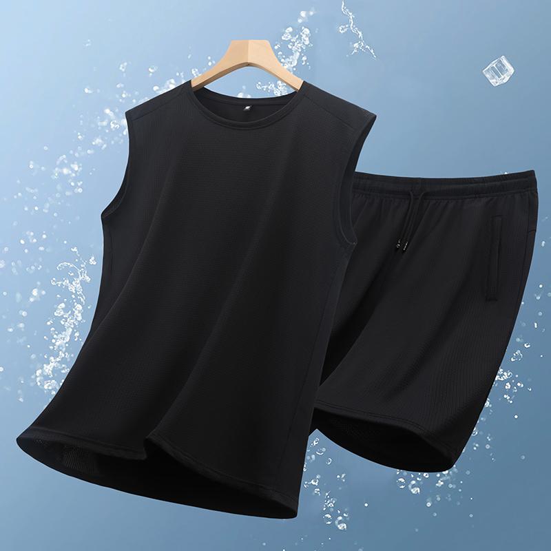 Casual Sports Suit Men s Short Sleeved Suit Men s Two-piece Set 2XL