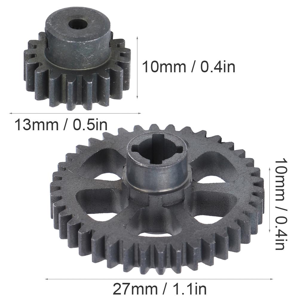 Reduction Gear 38T Motor Gear Accessory 17T Fit for Wltoys A959 A979 A969 1/18 RC Car