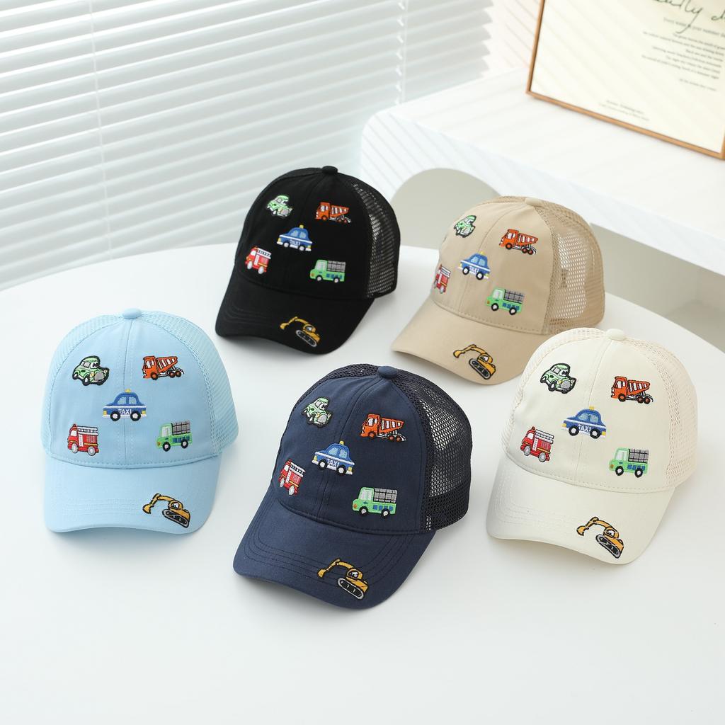 Children 's Sports Hats School Baby Boys Baseball 2026 Summer Embroidered Vehicles Outdoor Kids Caps for 2-8Years Adjustable