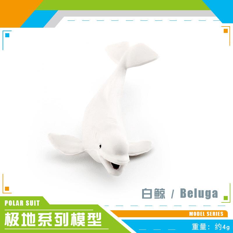 Simulation Polar Animal Set Model Arctic Rabbit White Fox Polar Bear Beluga Whale Seal White Owl Static Ornament