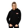 Czarna Bluza Oversized Z Modnym Motywem Okularów, Stylowa I Wygodna, Xs