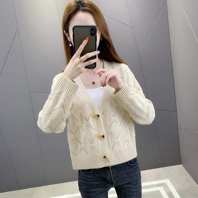 Women's Short Sweater Jacket Women's Spring and Autumn New Loose Autumn Small Knitted Cardigan Women