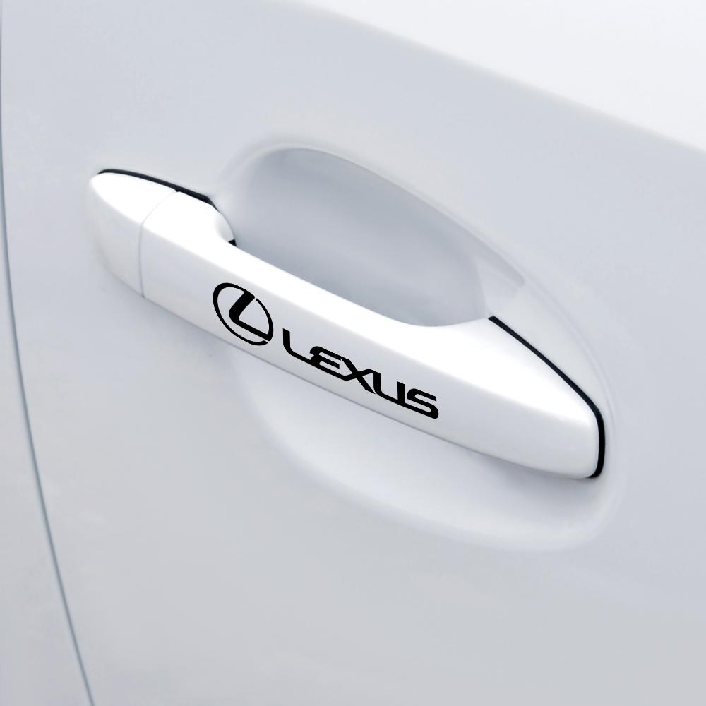 Innenaufkleber 4 Stück Auto-Scheibenwischer Reflektierende Aufkleber Karosserie Türgriff Wasserdichte Aufkleber für Lexus CT200h Fsport ES LS IS G
