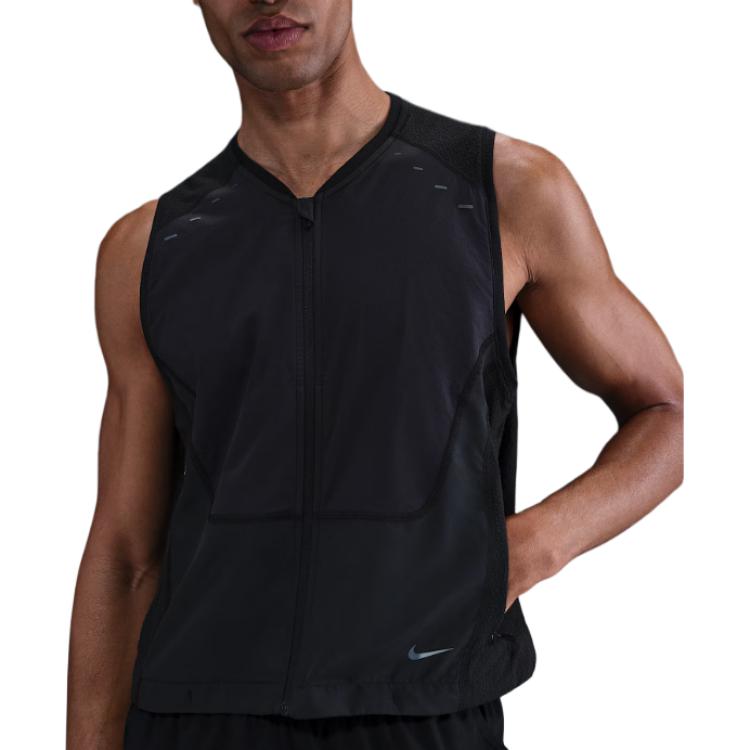 

Nike Solid Color Spliced V-Neck Zipper Sleeveless Vest Men Tops HV2007-010 L
