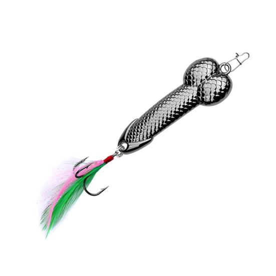 MUQZI Sports Accessory Outdoor Fishing Lure Bright Metal Simulation Fish Hard Bait Tackle with Hook