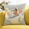 Surfboard Surfing Art Surf Girl   Various Sizes Square Pillow Case For Car Home Bedchamber Decor