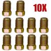 10X 10mm X 1mm Male Short Brake Pipe Screw Nuts Bolt for 3/16" Brake Line Fitting Connector Inverted Flares Metric End Union Nut