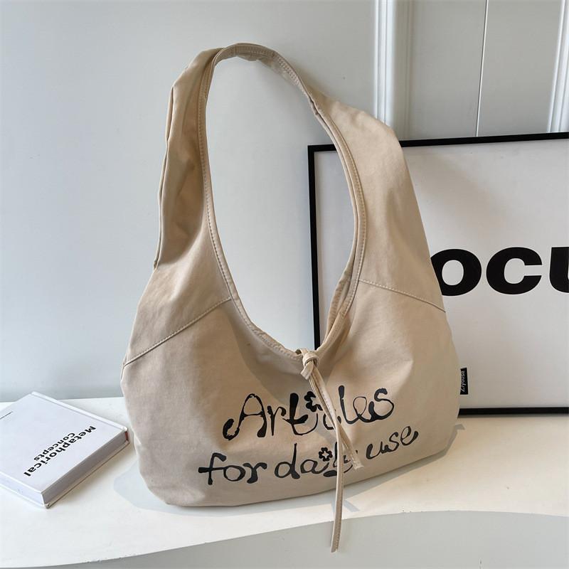 2024 New Street Fashion Large Capacity Canvas Shoulder Tote Bag For Women