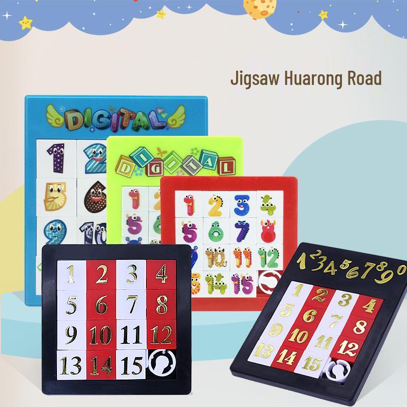 Nostalgic Number Sliding Puzzle Toy for Children's Early Education and Intellectual Development