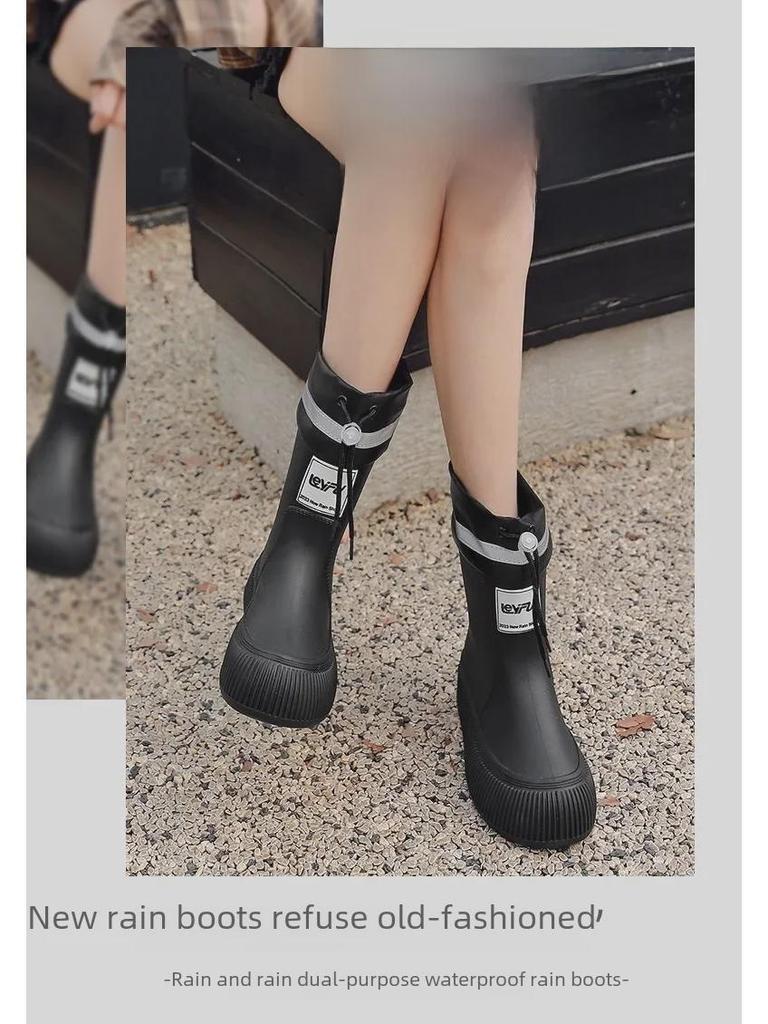 Women's 2024 Fashionable Waterproof Rain Boots – Non-Slip, Comfortable & Durable for Camping