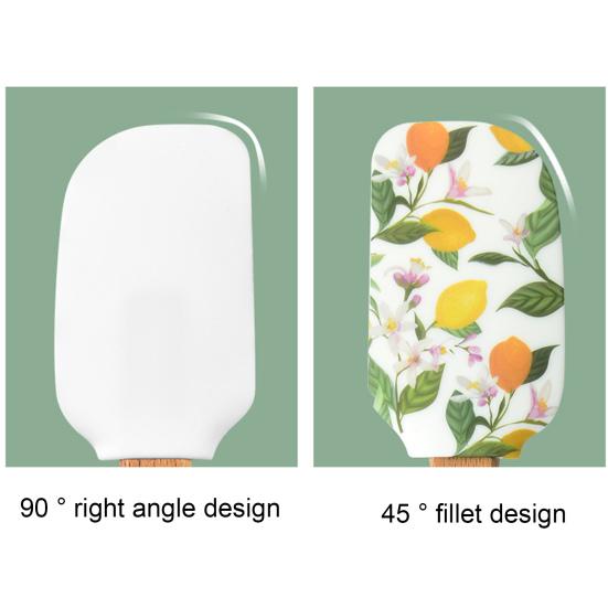 Raspador de Pastel Colorido de Silicona Antiarañazos Portátil Espátula para Crema de Postre Suministros para el Hogar