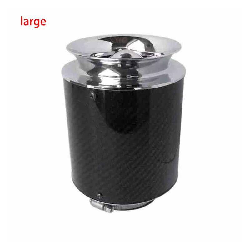 76mm Luftfilter Auto Universelles Fahrzeug Hoher Durchfluss Reiniger Hohe Leistung Kaltluftansaugung Carbonabdeckung Sportluftfilter