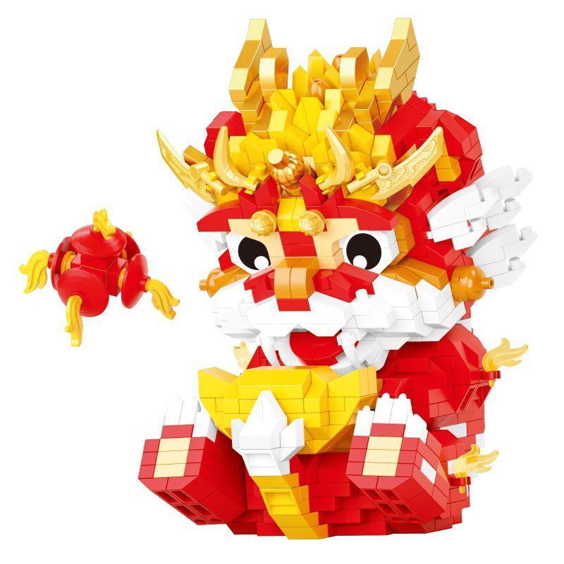 Decoratie voor Nieuwjaar op de Maankalender Bouwpakket voor Kinderen vanaf 6 Jaar Bureau-accessoires Pennenhouder Nieuwjaarsgeschenk voor Studenten Chinese Feestelijke Geluk