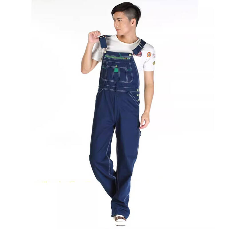 Men's Denim Overalls Large Size Straight Pants Dark Blue Jeans Loose Men's Work Clothes