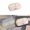 Minimalist Pudding Color Pencil Case With Large Capacity For Students And Girls