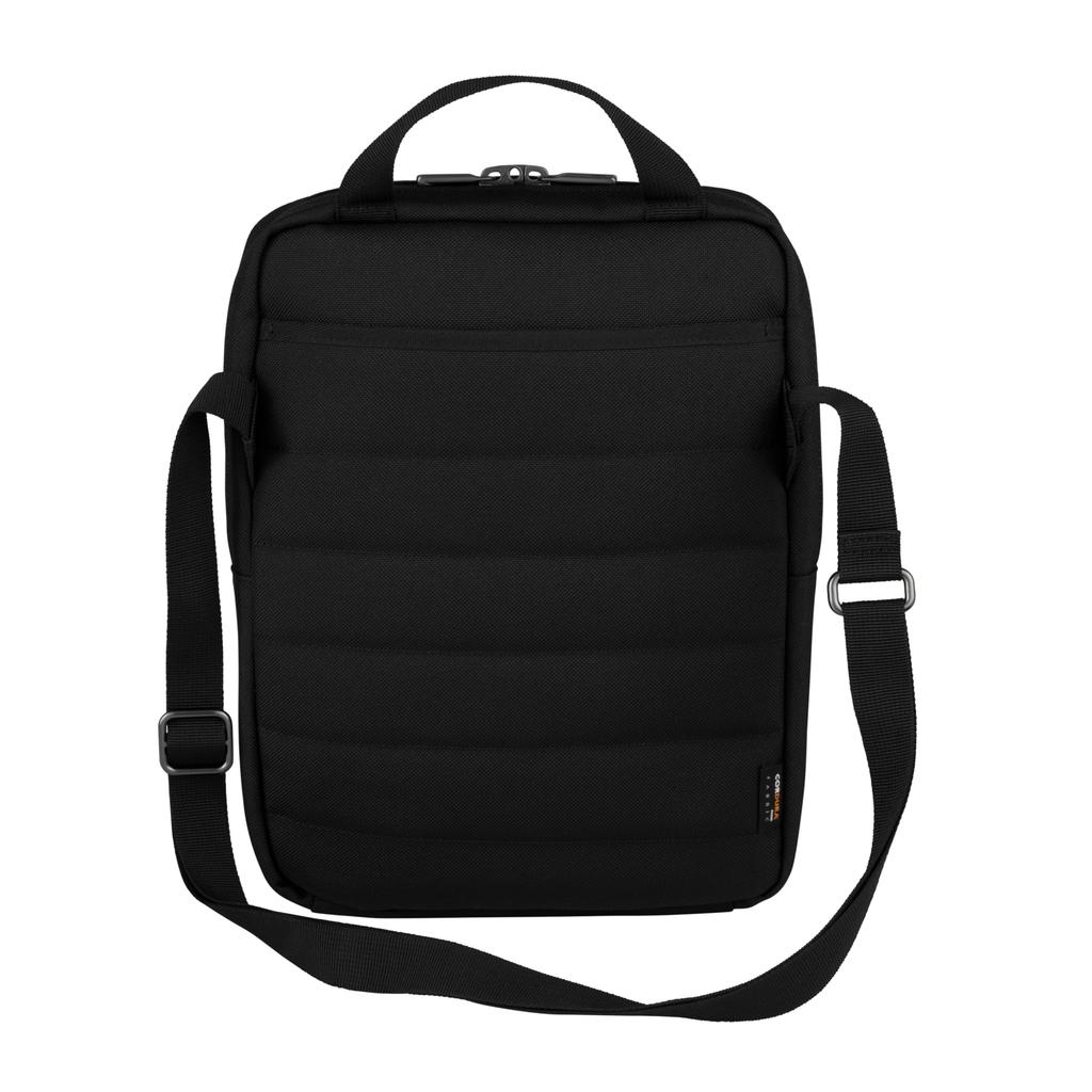 Victorinox Werks Pro Cordura Crossbody Laptop-Tasche für Herren und Schwarz Damen, Wasserabweisend, Langlebig, Leicht, Lässig, Ein Schultergurt, Crossbody,