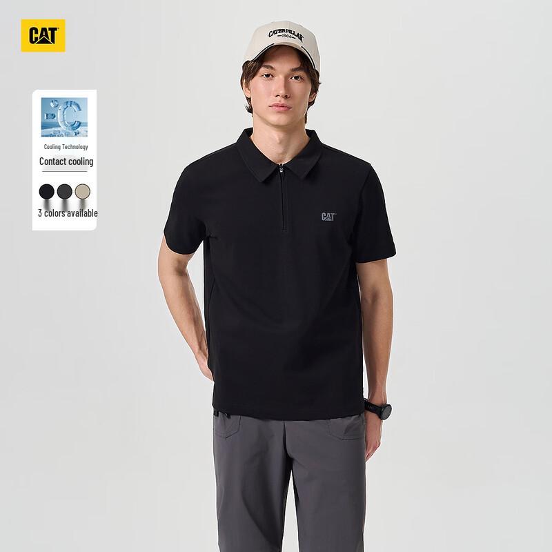 CAT Men s Retro Logo Short Sleeve Polo Shirt L