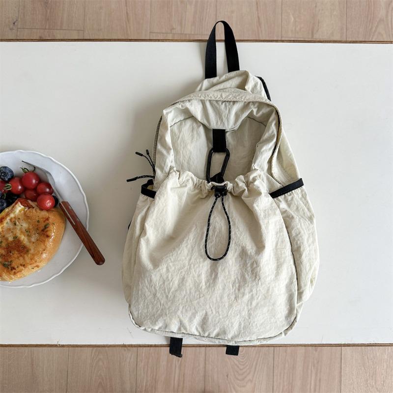 New nylon backpack large capacity fashion versatile student bag leisure travel lightweight backpack women