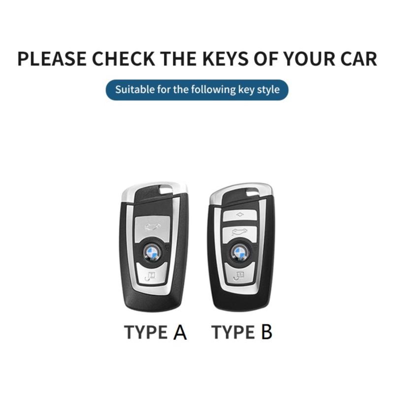 Alloy Leather Car Key Cover Shell Keychain For BMW F20 F30 G20 F31 F34 F10 G30 F11 X3 F25 X4 I3 M3 M4 1 3 5 7 Series Accessories jbvr38