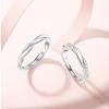 2pcs Couple 925 Sterling Silver Rings Sparkly Zircon for Women and Men Superior Luxury Wedding Jewelry Anniversary Gift