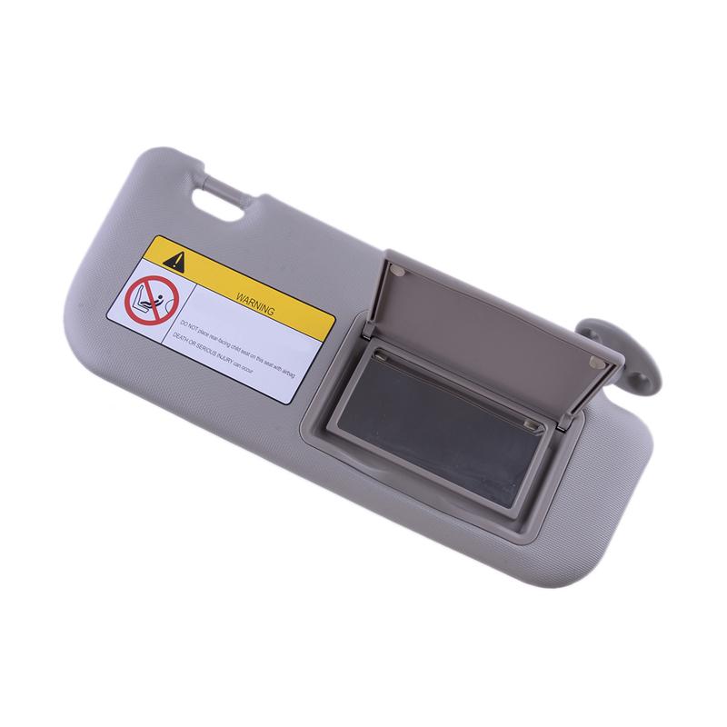 Car Front Right Sun Visor Sunshade With Mirror Fit for Toyota Corolla 2014 2015 2016 2017 2018  Grey