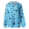Women's Fashion Casual Long Sleeve Pentagram Print Hooded Women's Sweater T-Shirt