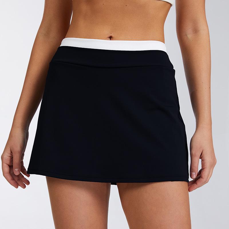 Breathable Anti-Exposure Tennis & Yoga Skirt with Pockets - Quick-Dry, Outdoor Fitness Wear