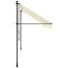Retractable Awning Cream 400x150 Cm Fabric and Steel