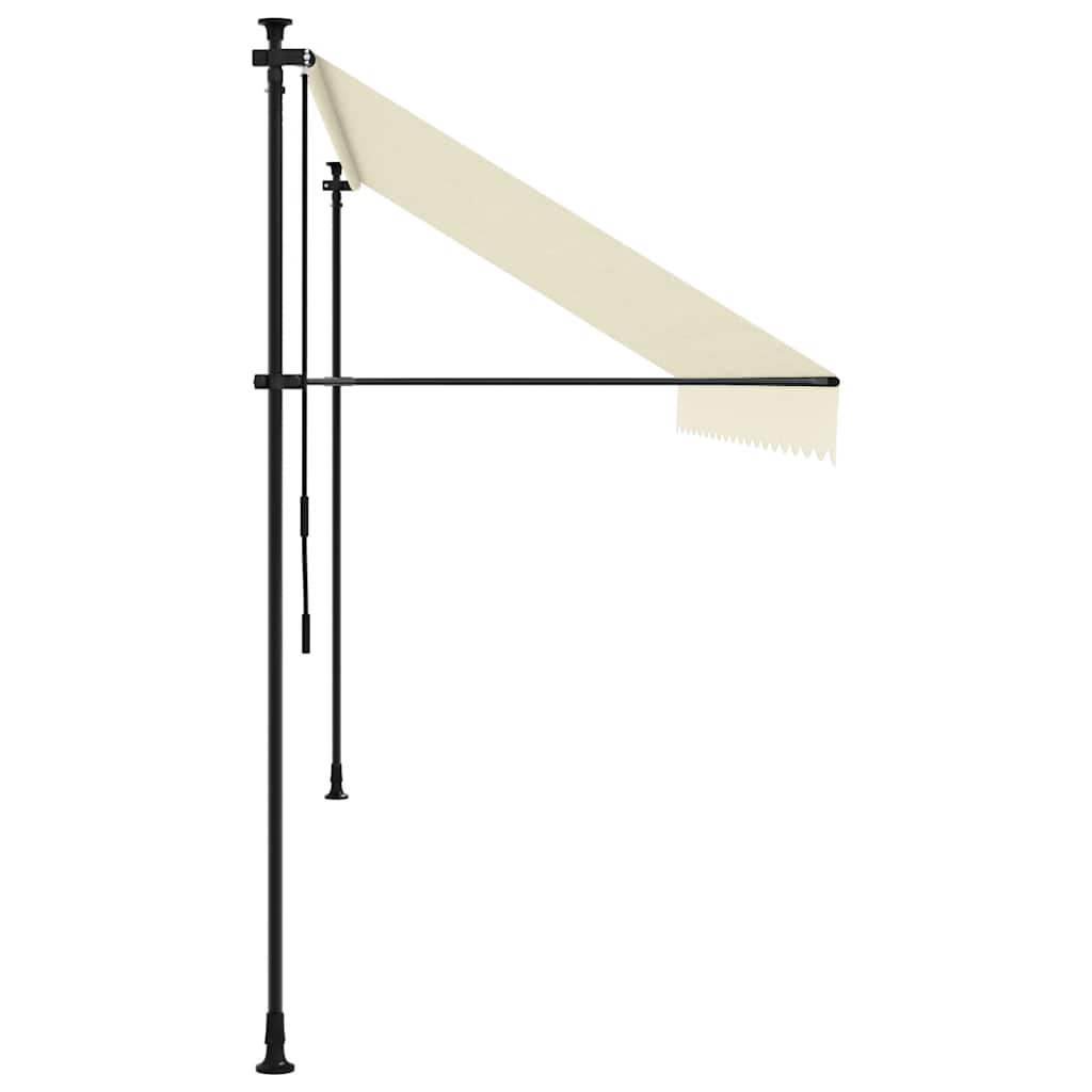 Retractable Awning Cream 400x150 Cm Fabric and Steel