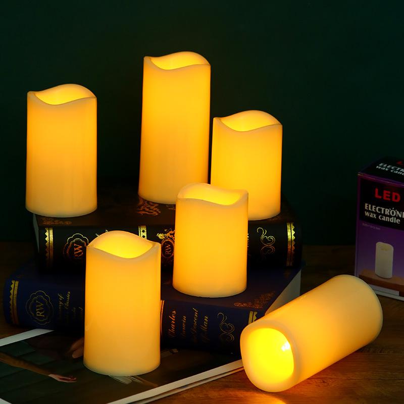 LED Wave-Top Candle Lamp with Water Drop Wick for Weddings and Hotel Ambiance