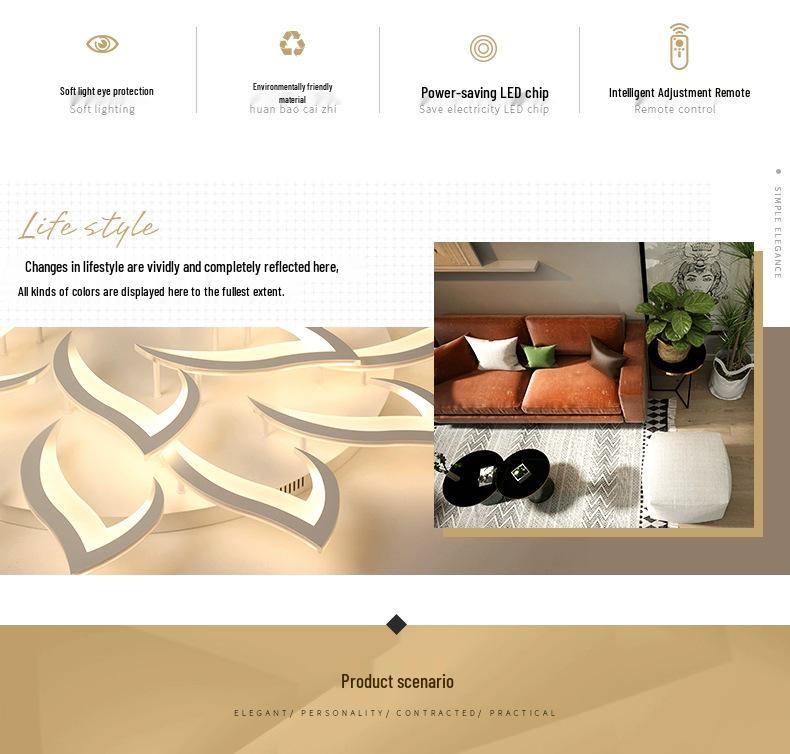 Modern Minimalist Dimmable LED Ceiling Light for Living Room, Bedroom, or Hall