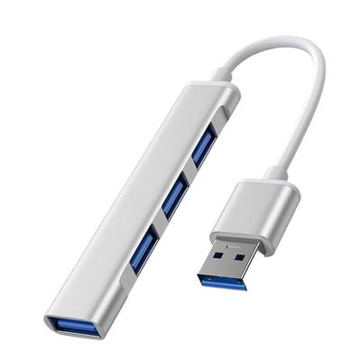 I kompaktowy koncentrator USB USB dla systemu Windows, kompatybilny z Surface i innymi, idealny do pracy zdalnej, ultracienki, lekki, zasilany przez magistralę 3.0, 4-portowy