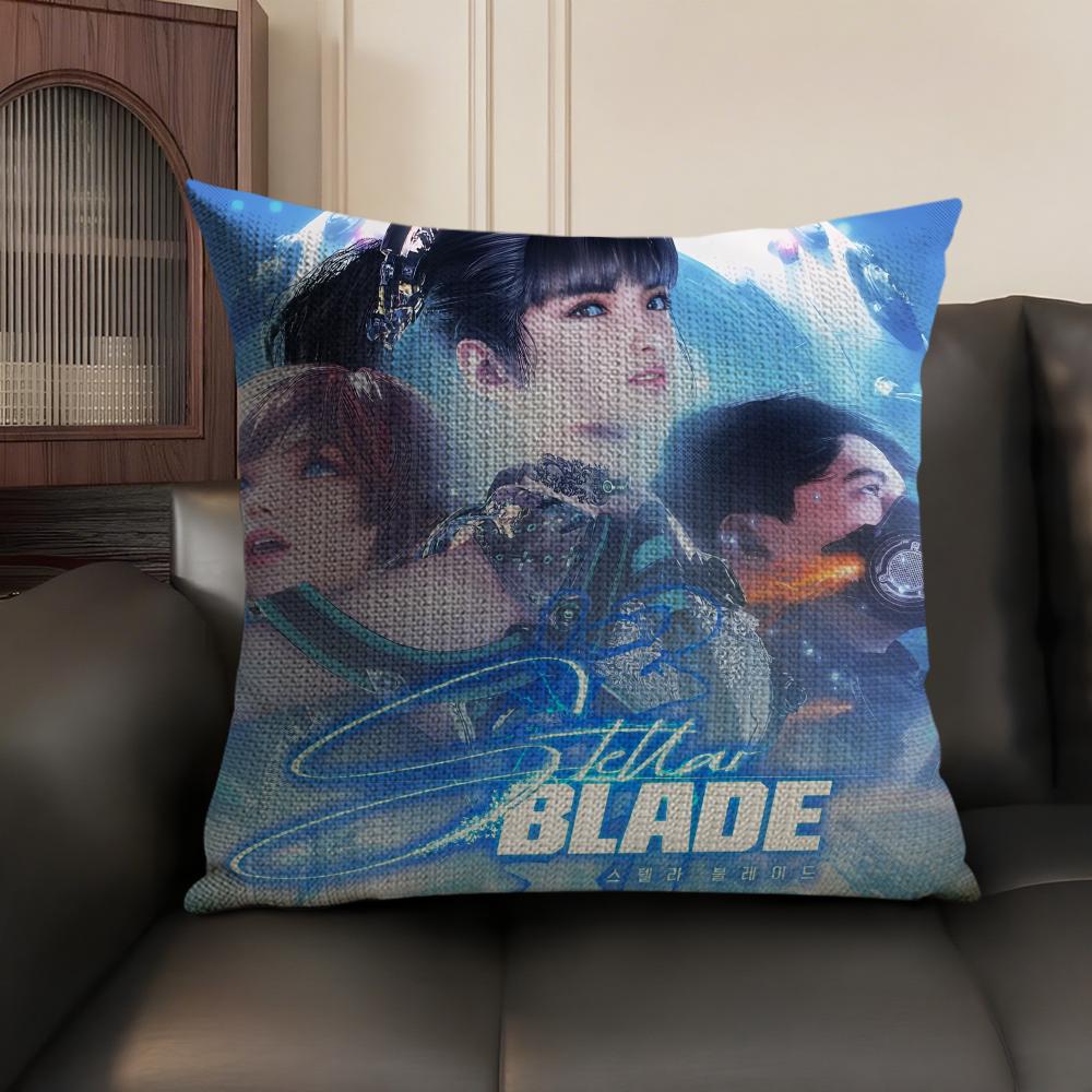 Stellar B-Blade Game Cushion Cover Natural Linen Organic Fabric Double-Sided Printing Sofa Home Decor Gift Pillow Case