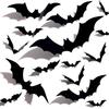 1-5Bags 3D Sticky Bats Halloween Decorations Black Bat Wall Decals Puffy Stickers for Party Favor Scary Theme Haunted House
