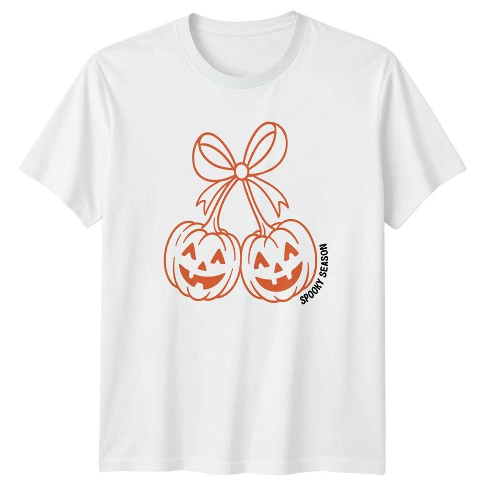 Spooky Season Halloween Holidays Pumpkins Unisexs TShirt Unisexs Tee Graphic Top S