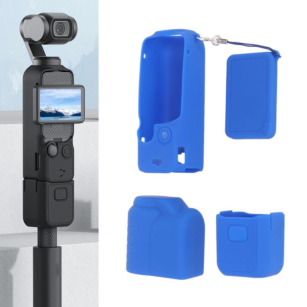 4 in 1 Protective Case Cover for 3 Silicone Screen Lens Protector Sleeve Action Camera Accessories Set with Lanyard