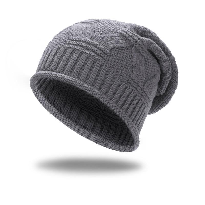 Womens Chunky Knit Beanie Hat Winter Warm Windproof Ear Cover Slouchy Cap In Acrylic