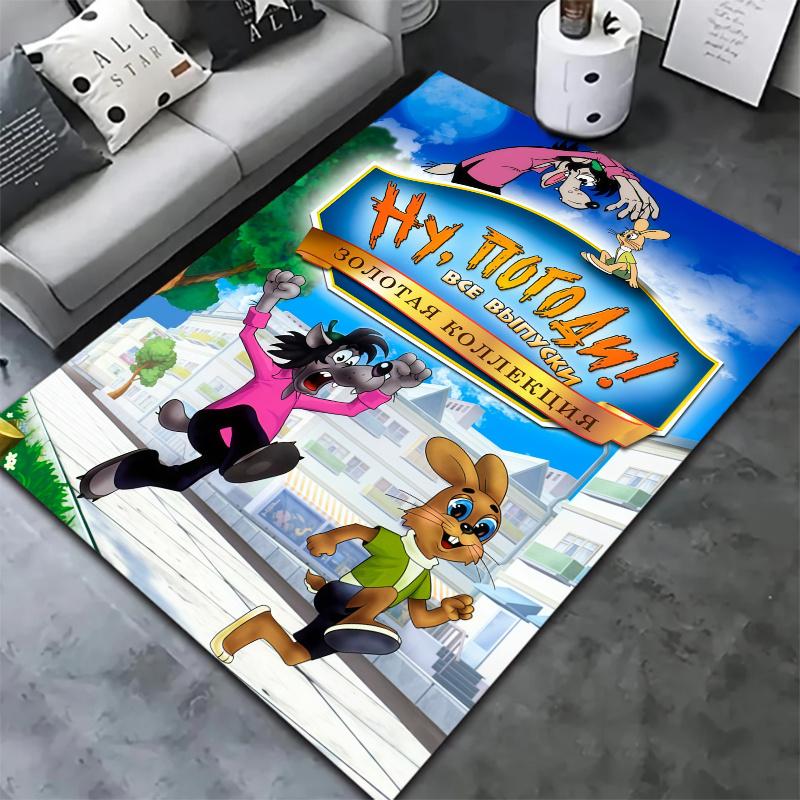 Nu Pogodi Carpet Rug for Living Room Bedroom Home Sofa Decoration,Kids play Nonslip Floor Mat