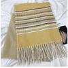 Plaid Tassel Scarf - Soft Imitation Fleece, Warm & Windproof Shawl for Men and Women, Perfect for Autumn and Winter Outdoor Fashion