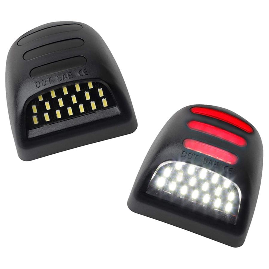 2X LED License Plate Light Red Tube For Chevy Silverado GMC Sierra 1500 2500