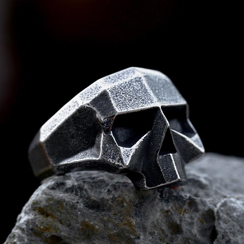 Anelli a Teschio Gotici Multistile per Uomo Acciaio Inossidabile Biker Motociclista Gioielli Anello Festa di Halloween Dropshipping