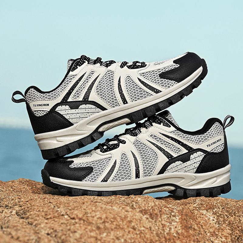 Men's Hiking Shoes, Trail Running Shoes, Trekking Shoes, Mesh Sports Shoes, Lightweight Hiking Shoes, Suitable for Outdoor Adventures