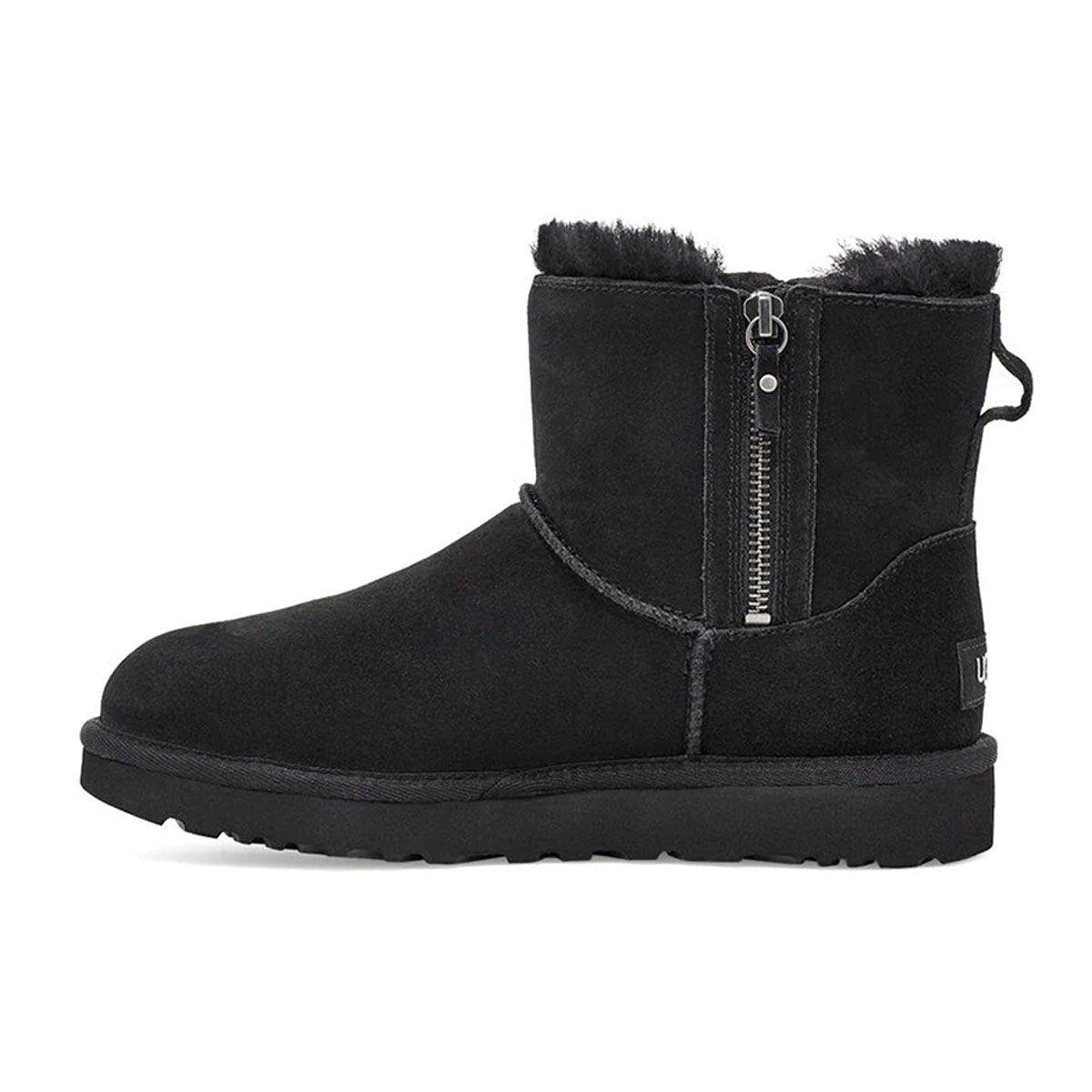 

UGG Классические мини-сапоги с двойной молнией, теплые, нескользящие, удобные, короткие, женские, черные 1118853-BLK
