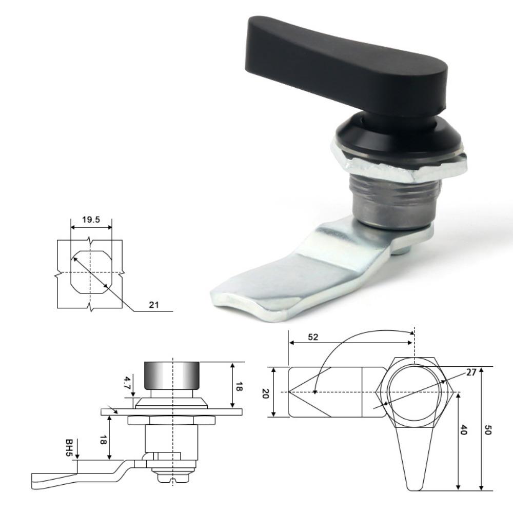 Stainless Steel Distribution Box Tool Lock Keyless Cylindrical Tongue Swivel Lock Industrial Instrument Cabinet Lock