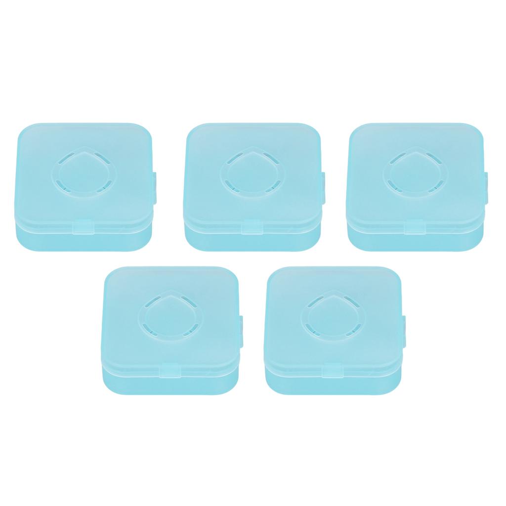 Pcs Small Plastic Box Transparent Blue Multifunctional Dust Prevention Clear Container for Handicr